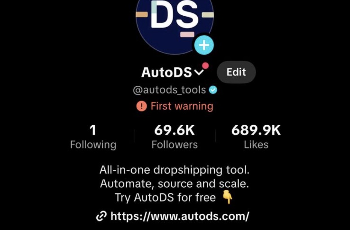 TikTok account with a first warning — fixed by Pin Media