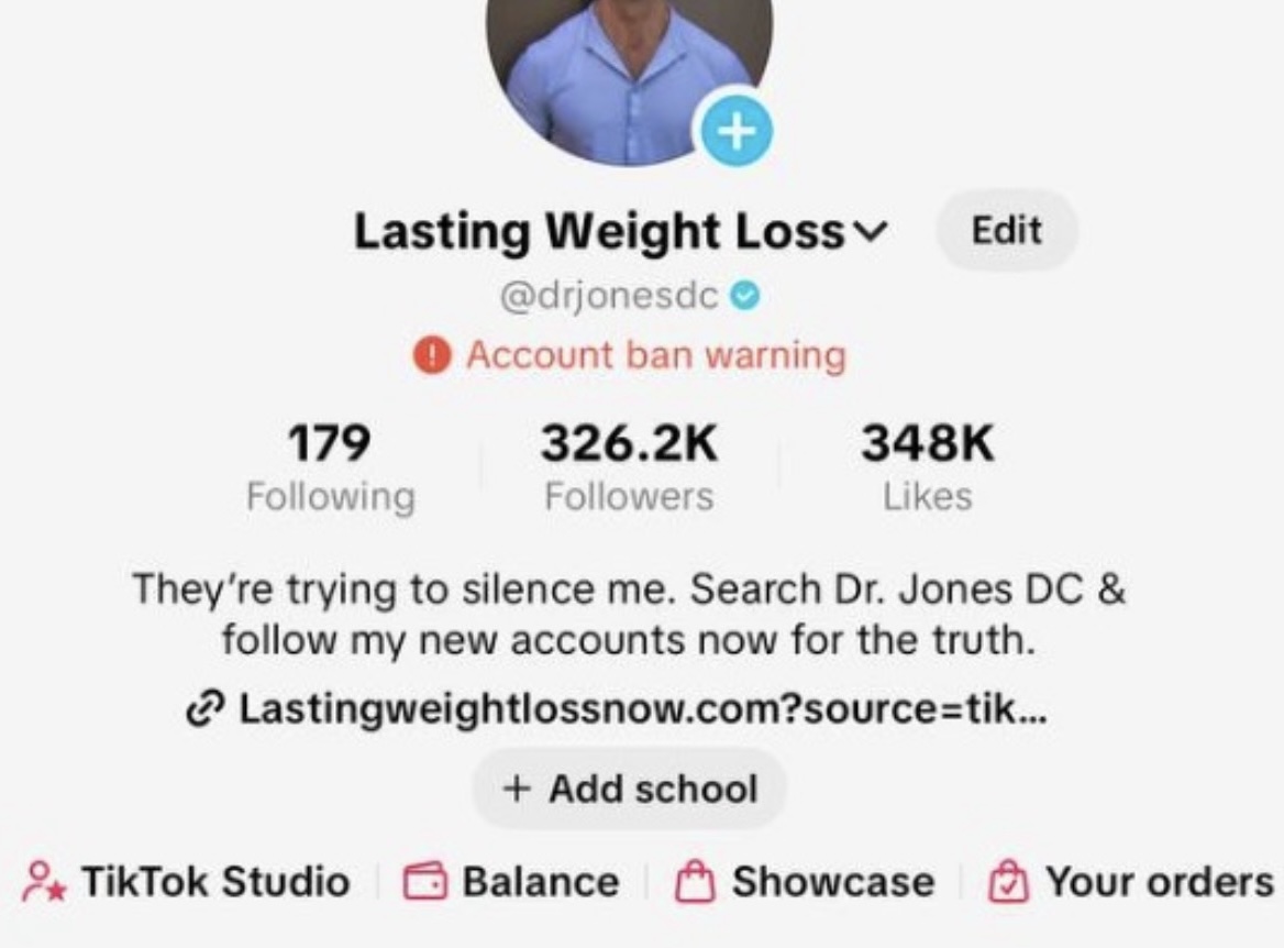 TikTok account ban warning — fixed by Pin Media